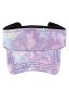 UV Protection Beach Cap Purple Tie-dye Pattern Adjustable Sun Visor Cap