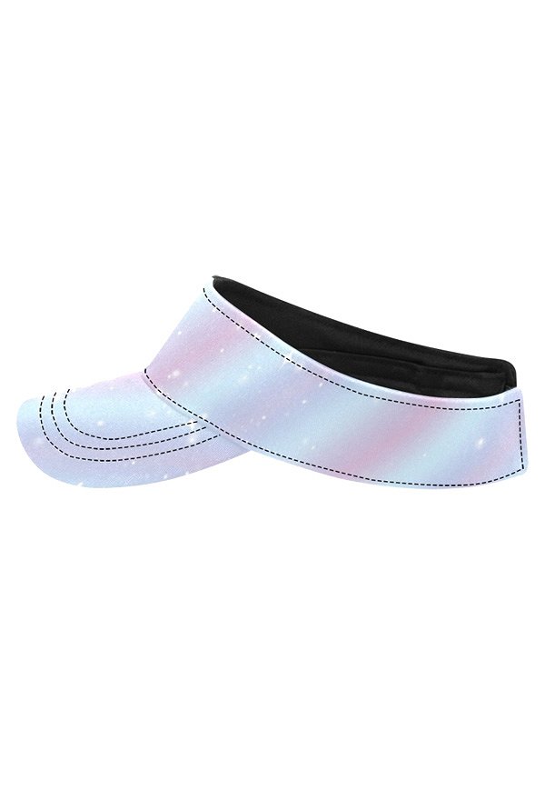 UV Protection Beach Cap Blue Pink Diagonal Stripe Gradient Pattern Adjustable Sun Visor Cap