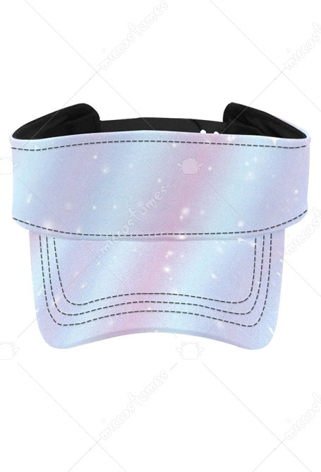 UV Protection Beach Cap Blue Pink Diagonal Stripe Gradient Pattern Adjustable Sun Visor Cap