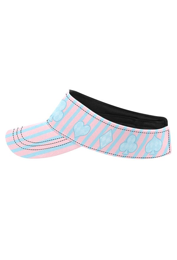 UV Protection Beach Cap Alice Poker Stripes Adjustable Sun Visor Cap