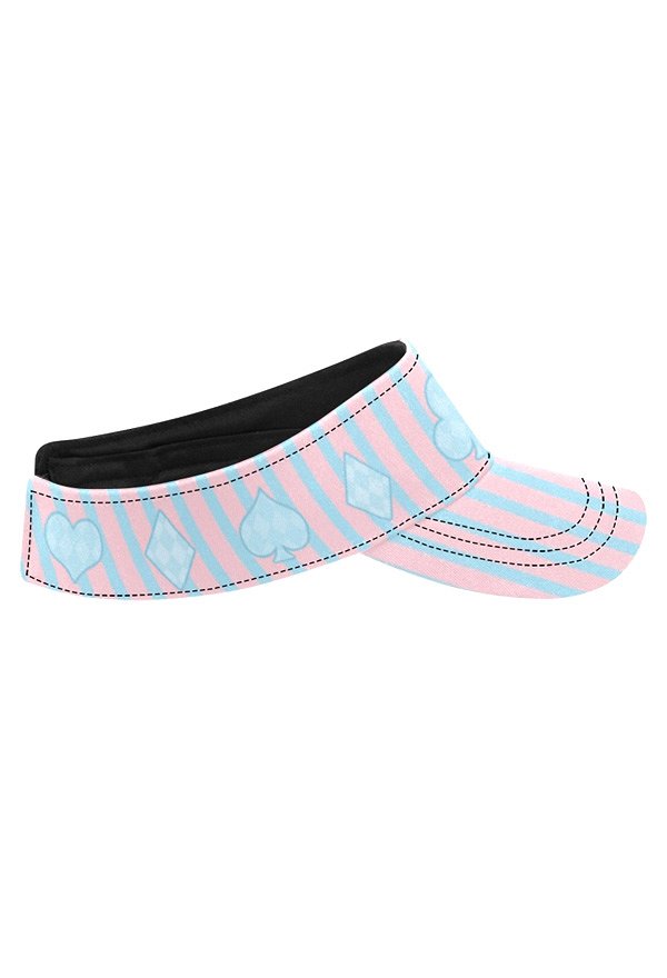 UV Protection Beach Cap Alice Poker Stripes Adjustable Sun Visor Cap