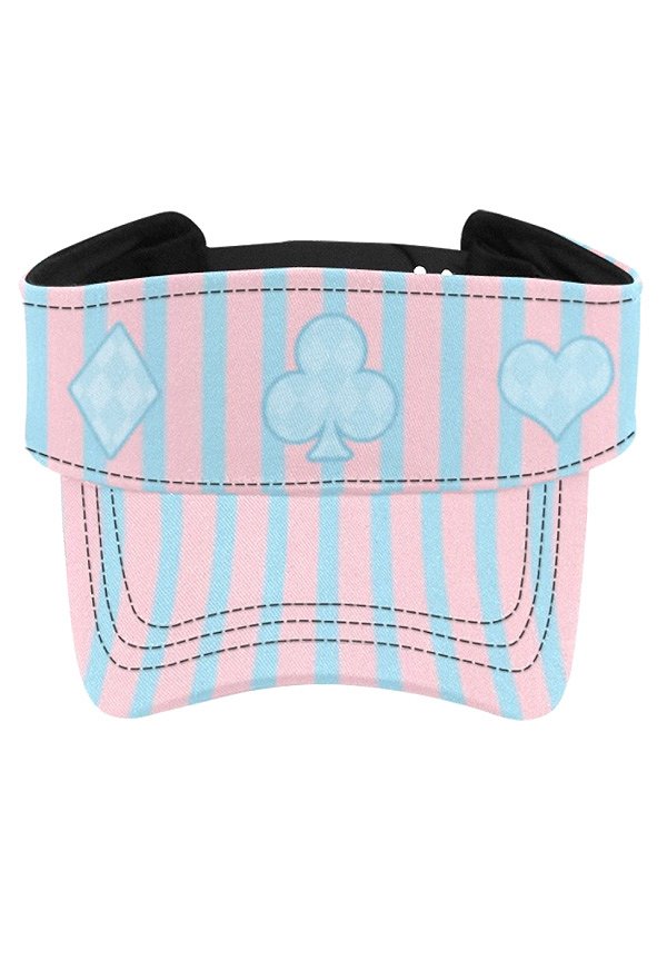 UV Protection Beach Cap Alice Poker Stripes Adjustable Sun Visor Cap