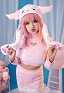 Dérivé de Yae Miko Chapeau doux et chaud avec rabats pour oreilles Kawaii Pink Fox Cover Ears Hat