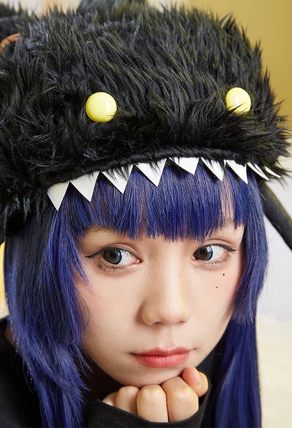 Cakuoyi Spriggan Stonecarrier Derivative Hat Plush Furry Hat with Stone Decoration