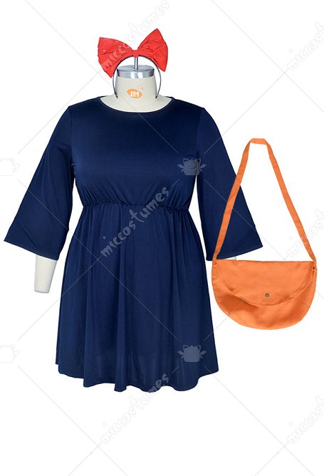 Plus Size Kikis Service de livraison Halloween Cosplay Costume Witch Dress