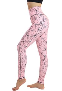 Miccostumes Women Leggings Red Bean Web Prints Yoga Leggings Workout Sportswear