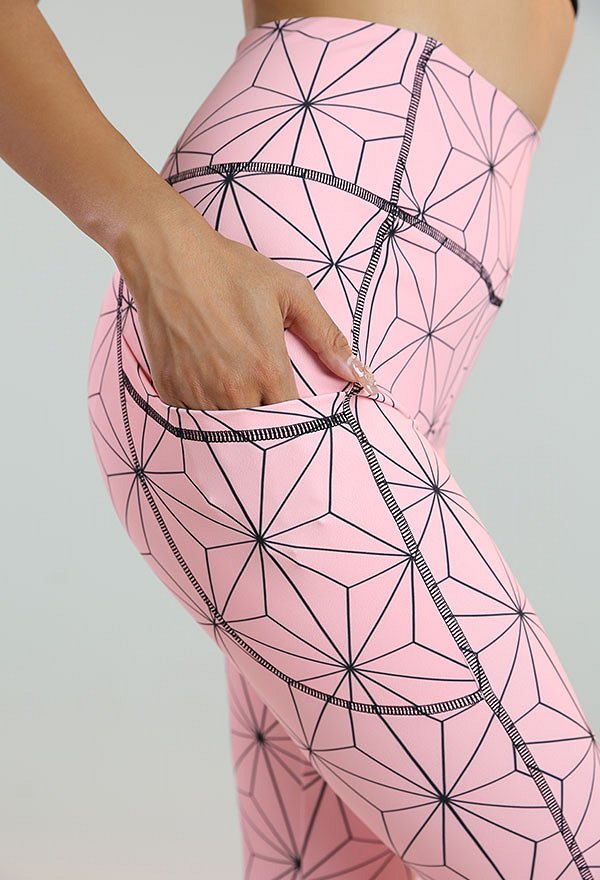 Miccostumes Damen red bean Leggings Yoga Sports Fitness Hosen Sportbekleidung
