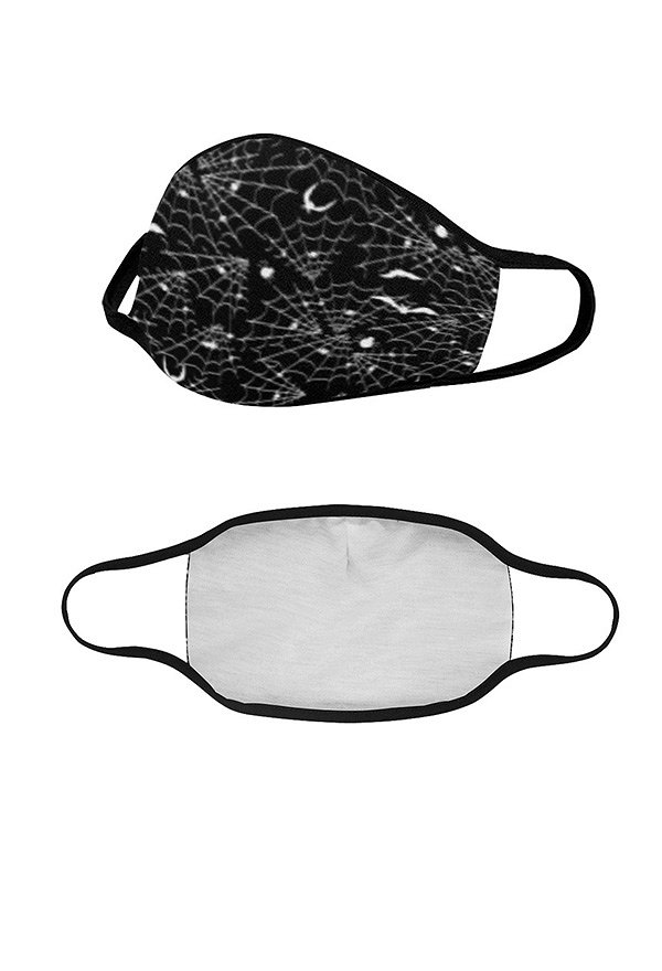 3pcs Adults Halloween Face Masks Digital Printing Face Covers Washable Reusable Face Mouth Masks with Filter Pocket and 6pcs Replaceable Filters