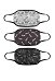 3pcs Adults Halloween Face Masks Digital Printing Face Covers Washable Reusable Face Mouth Masks with Filter Pocket and 6pcs Replaceable Filters