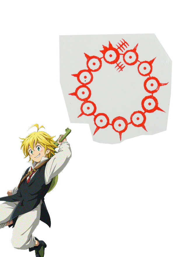 The Seven Sins Meliodas Cosplay Tattoo Sticker