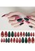 Christmas Style Press On False Nails Christmas Tree and Snowflake Pattern Kawaii False Nail Tips 24 Pcs