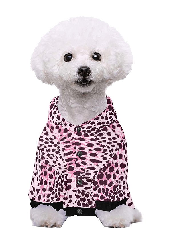 Personalized Small Dog Costume Cat Hoodie with Pink Leopard Pattern Personalized Small Dog Costume Cat Hoodie with Pink Leopard Pattern