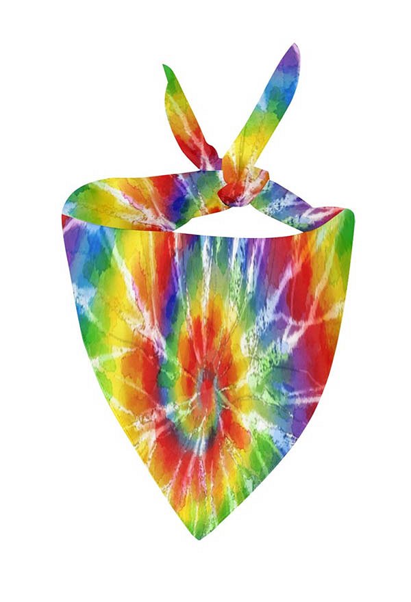 Halloween Personalized Cat Dog Bandana with Rainbow Pattern