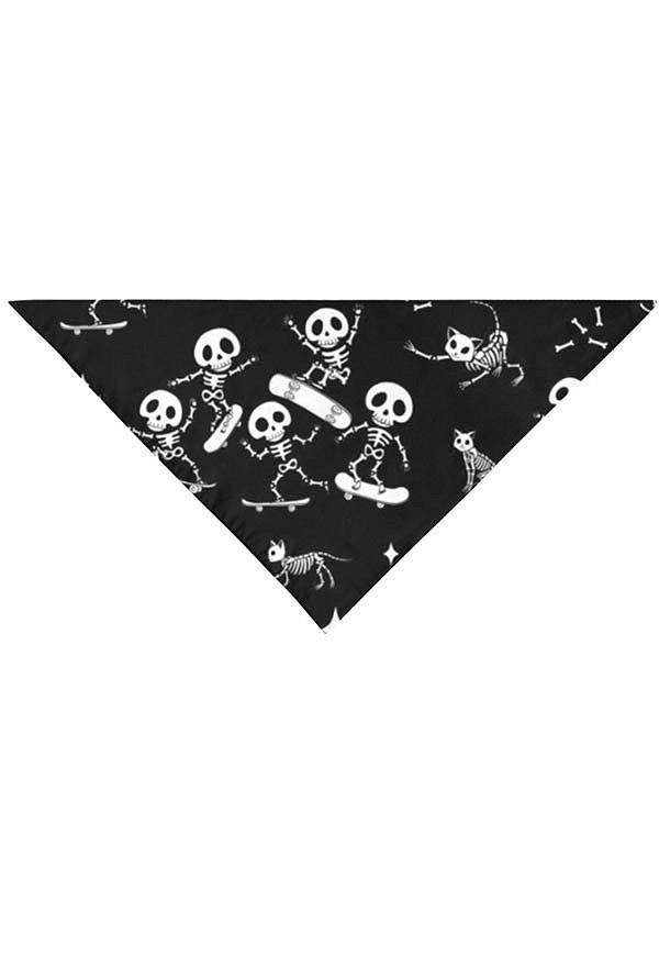 Écharpe Halloween pour Animaux Domestiques avec Impression de Fantôme Squelette