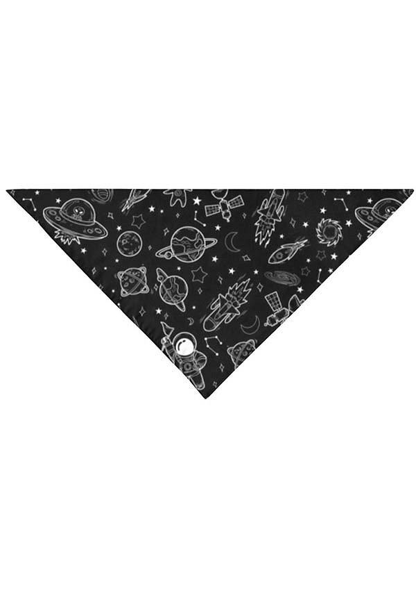 Halloween Personalized Cat Dog Bandana with Universe Planet Pattern