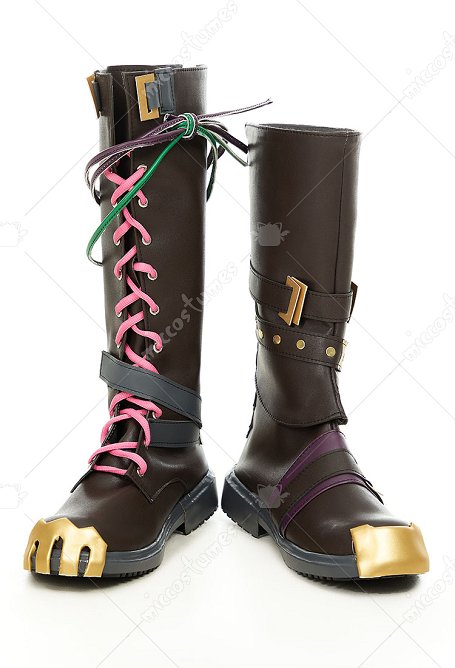 Botas largas de cuero para cosplay de Arcane LOL Jinx