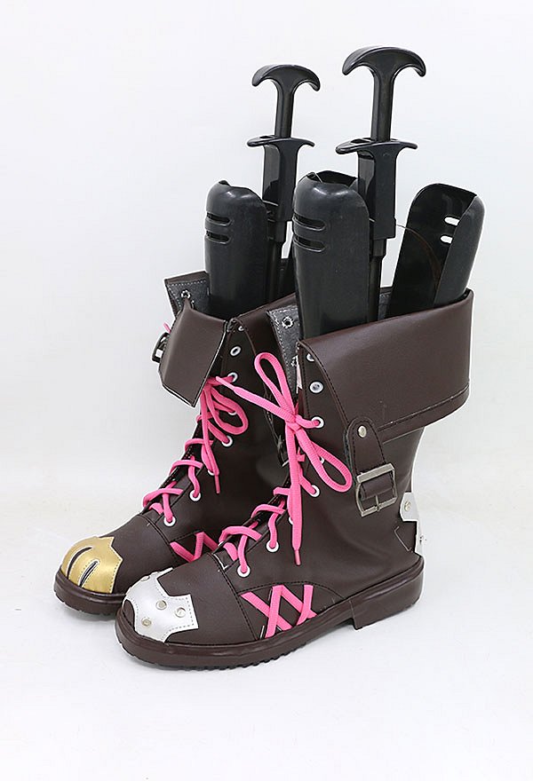 Arcane LOL Jinx Cosplay Schuhe Schnürstiefel aus Leder