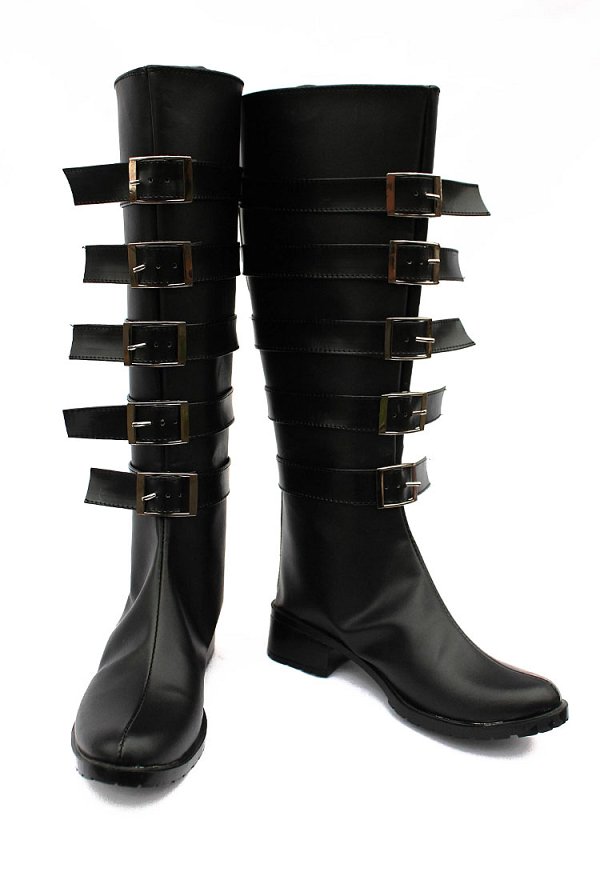 Alice Madness Returns Alice Cosplay Schuhe Schuhe Schwarze lange Lederstiefel