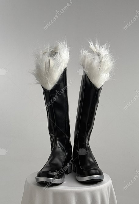 Fortnite Black Cat Cosplay Shoes Botas largas negras