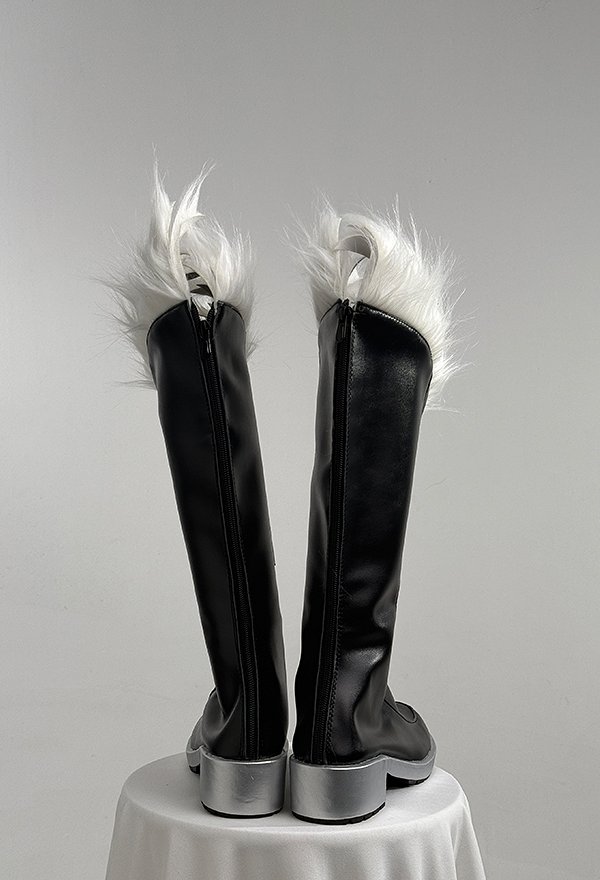 Fortnite Black Cat Cosplay Shoes Botas largas negras