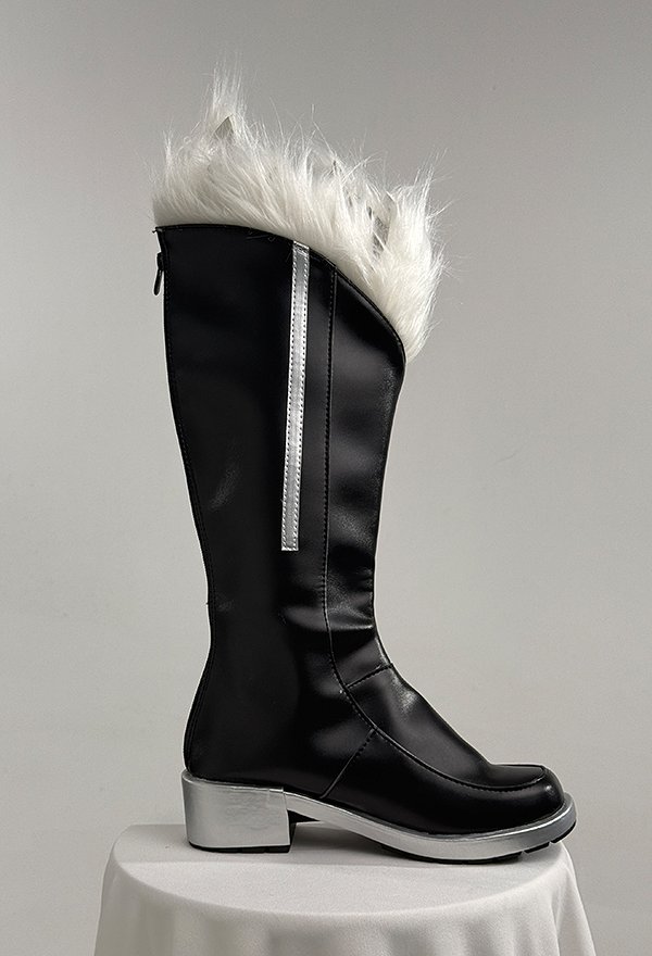 Fortnite Black Cat Cosplay Shoes Botas largas negras