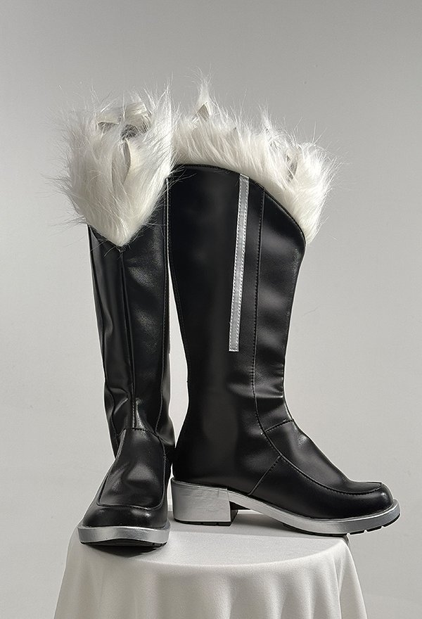 Fortnite Black Cat Cosplay Shoes Botas largas negras