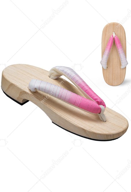KNY Chaussure de Cosplay red bean Thunder Child of Brightness Shinobu Love Geta de Style Japonais en Bois