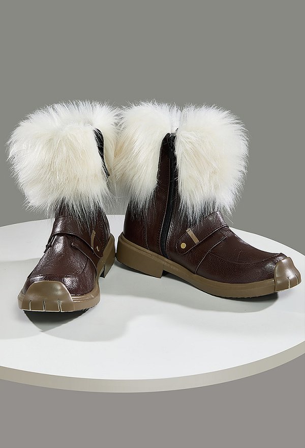 Rival Niñas Ardilla Chica Cosplay Zapatos Botas Marrón Oscuro Rival Niñas Ardilla Chica Cosplay Zapatos Botas Marrón Oscuro