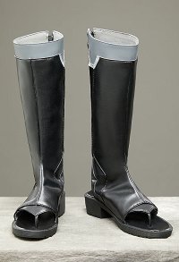 Rival Girl Ninja Girl Cosplay Shoes Black Cutout PU Boots