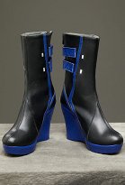 Rival Girl Luna Snow Cosplay Shoes Black Blue PU Heeled Boots Rival Girl Luna Snow Cosplay Shoes Black Blue PU Heeled Boots