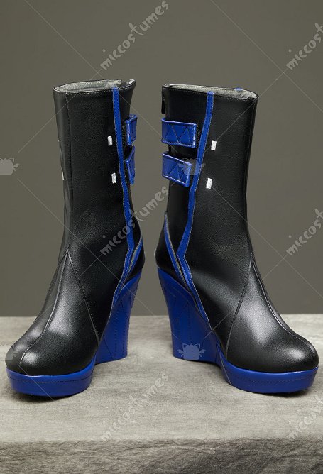 Rival Niña Luna Nieve Cosplay Zapatos Negro Azul PU Talón Botas