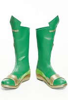 Zapatos de cosplay de superheroína rival Botas de cuero verdes Zapatos de cosplay de superheroína rival Botas de cuero verdes