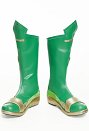 Zapatos de cosplay de superheroína rival Botas de cuero verdes