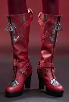 Rival Girl Witch Wanda Cosplay Chaussures Bottes à talons hauts en cuir PU rouge Rival Girl Witch Wanda Cosplay Chaussures Bottes à talons hauts en cuir PU rouge