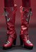 Rival Girl Witch Wanda Cosplay Chaussures Bottes à talons hauts en cuir PU rouge