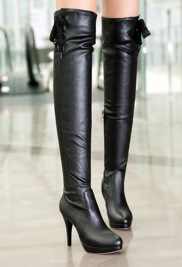 Botas NieR 2B Nier Botas Negras Sobre la Rodilla Nier Nuevas Botas de Tacón Alto