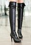 Botas NieR 2B Nier Botas Negras Sobre la Rodilla Nier Nuevas Botas de Tacón Alto