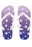 Raiden Shogun Derivative Flip Flops with Flower Printed Sandals for Swimming Bathing