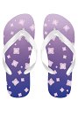 Raiden Shogun Derivative Flip Flops with Flower Printed Sandals for Swimming Bathing