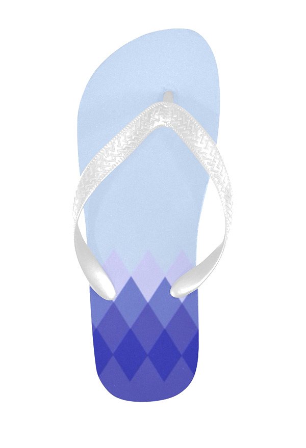 Ganyu Derivative Flip Flops Gradient Diamond Printed Sandals for Swimming Bathing