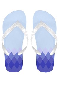 Ganyu Derivative Flip Flops Gradient Diamond Printed Sandals for Swimming Bathing