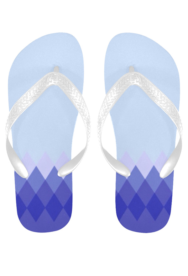 Tongs Motif Plaid Dérivé Ganyu Accessoire Flip Flops Chaussures de Plage Natation Été
