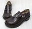 Square Toe Half Vamp Leather Japanese School Shoes
