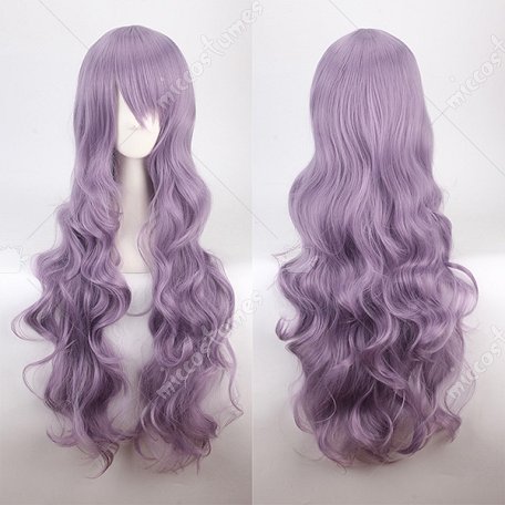 Anime Farbig Hitzebeständiges 80CM Lange Lockige Cosplay Perücke