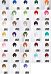 Perruque Courte de Cosplay Accessoire Wigs Multicolore 30cm