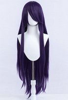 Doki Doki Literature Club Yuri Cosplay Wig Long Straight Dark Purple Wig
