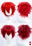 Peluca Universal Anime Game Cosplay Peluca de Pelo Corto Reverso Serie Roja