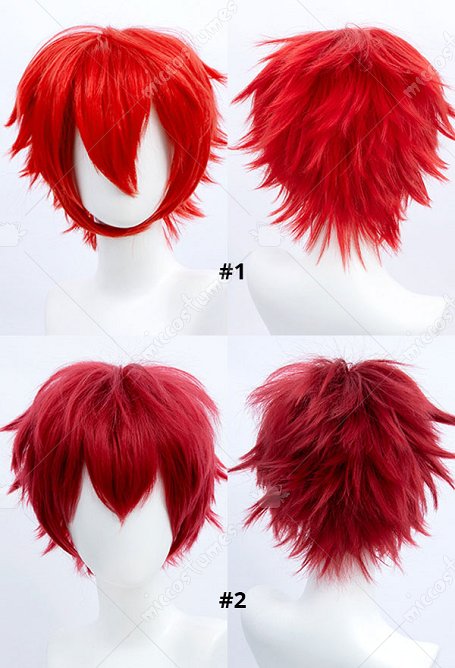 Universal Anime Spiel Cosplay Perücke Rote Serie Reverse Kurze Haare Perücke