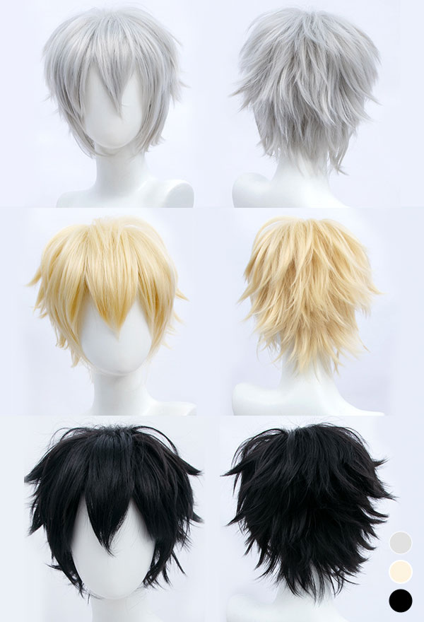 Universal Anime Spiel Cosplay Perücke Schwarz Weiß Serie Reverse Kurze Haare Perücke