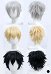 Universal Anime Game Cosplay Wig Black White Series Reverse Short Hair Wig